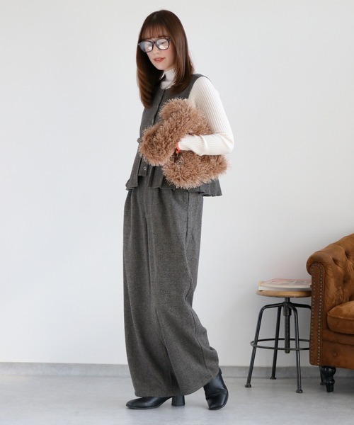 cepo（セポ） パンツ 「セットアップ対応」ツイードライクイージ