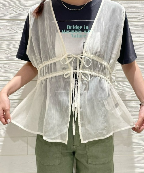 Right-on（ライトオン） 「HONEYSUCKLE ROSE」シアーリボンベスト