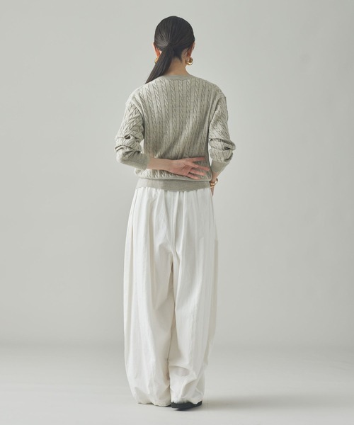 Curensology（カレンソロジー） カーディガン /ウールリネンVネック