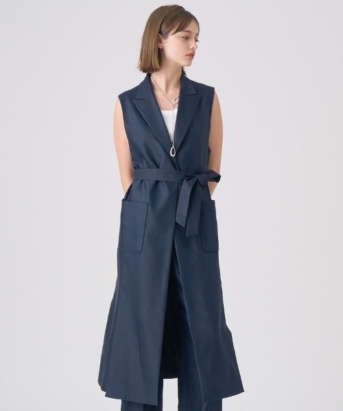 ANAYI（アナイ） ワンピース リネンストレッチロングジレ : ZOZOTOWN