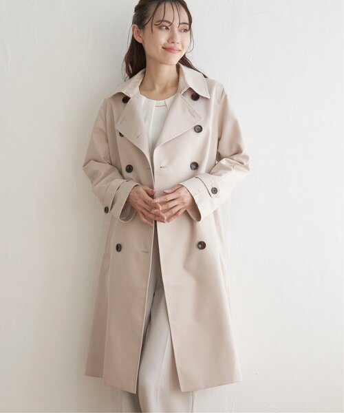 IKKA LOUNGE トレンチコート コート 撥水ロングトレンチコート