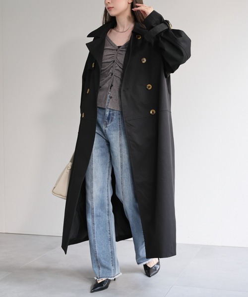 sakishimatokyo トレンチコート コート ロング丈トレンチコート/ツイル