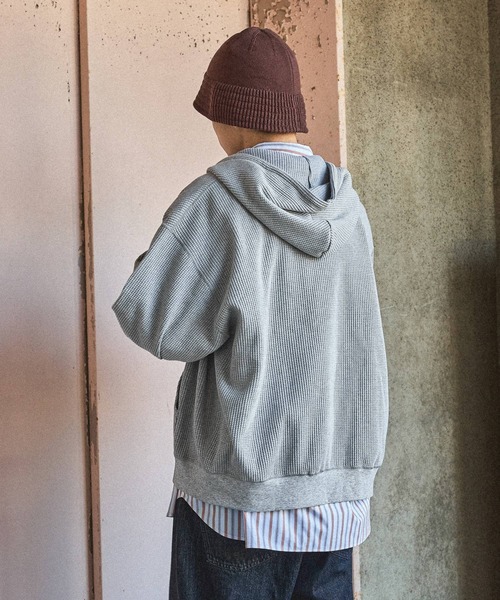 niko and…（ニコアンド） パーカー ワッフルジップパーカー メンズ