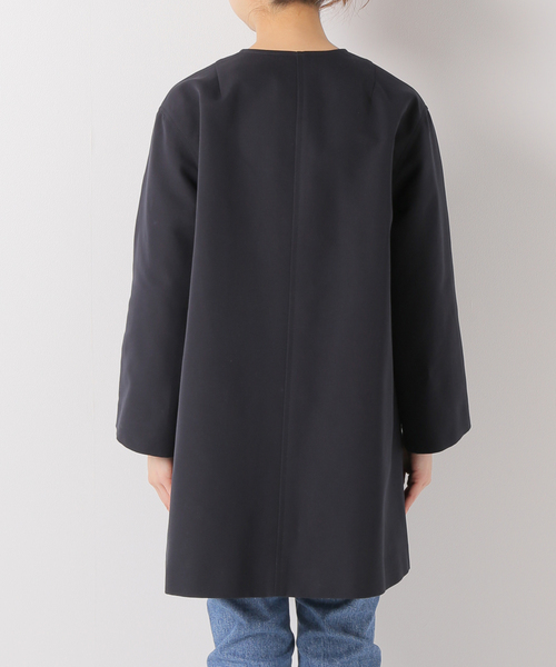IENA（イエナ） ジャケット ノーカラージャケット 二重織ギャバBOXY
