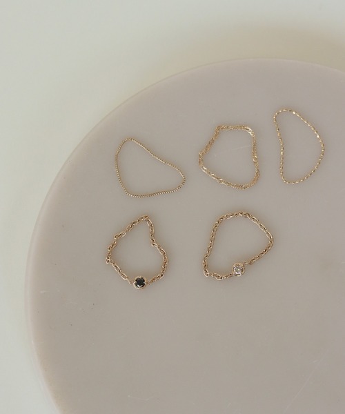 NOIR DE POUPEE（ノワールドプーペ） 指輪 リング K10 スクリュー