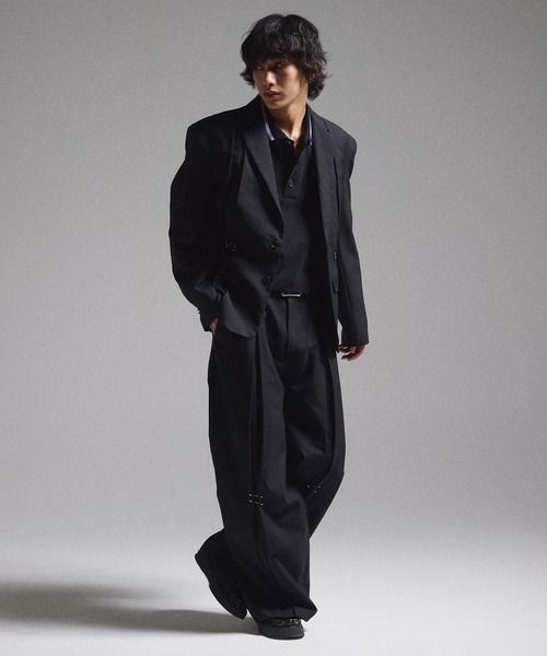 GRANCY ポロシャツ 「GRANCY」Ziplayered Wideshort Poloshirt