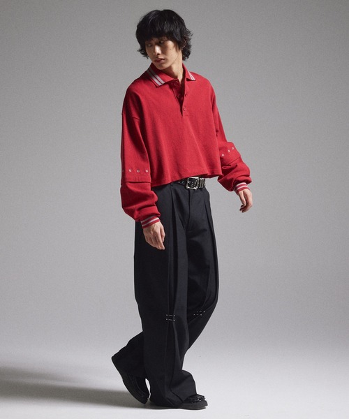 GRANCY ポロシャツ 「GRANCY」Ziplayered Wideshort Poloshirt