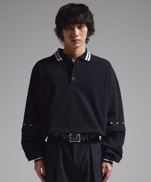 GRANCY ポロシャツ 「GRANCY」Ziplayered Wideshort Poloshirt