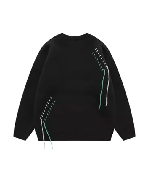 セーター ニット 「HOOK」星柄垂れ糸デザインニット メンズ レディース