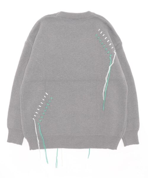 セーター ニット 「HOOK」星柄垂れ糸デザインニット メンズ レディース