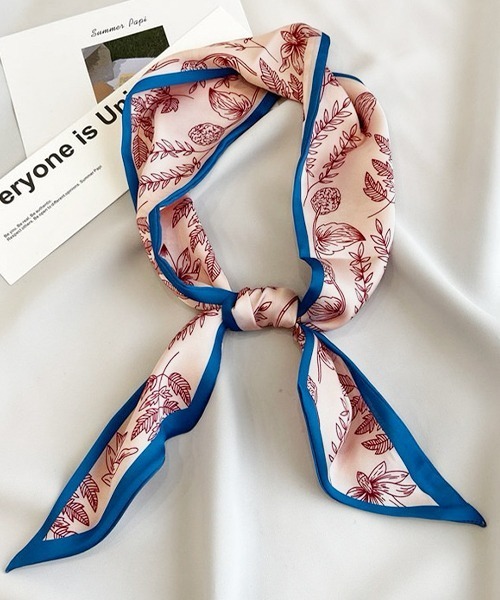 ad thie（アドティエ） スカーフ バンダナ ボタニカル柄 ナロー
