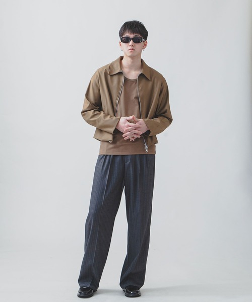 ZIP FIVE -White Line- ブルゾン アウター 「White Line」 ミニマル