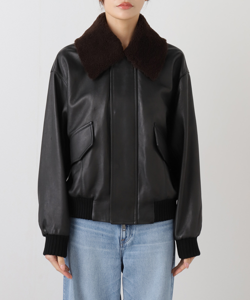 IENA（イエナ） レザージャケット ライダース シープスキンジップ