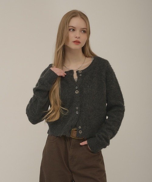 hazyl カーディガン mohair like cardigan / モヘアライクカーディガン