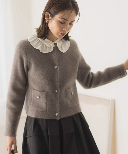 組曲（KUMIKYOKU） カーディガン フラッフィーファーニットジャケット