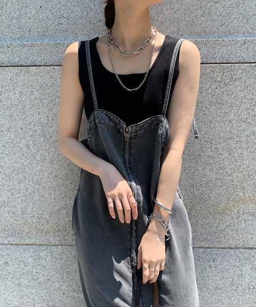 DouDou（ドゥドゥ） ワンピース リヨセルデニムジャンスカ : ZOZOTOWN