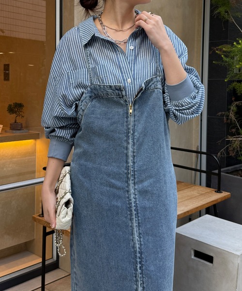 DouDou（ドゥドゥ） ワンピース リヨセルデニムジャンスカ : ZOZOTOWN