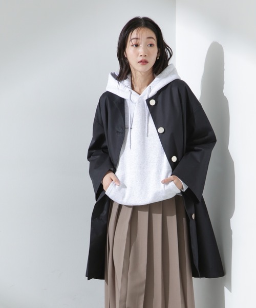 NANO universe（ナノ・ユニバース） ノーカラーコート コート 撥水