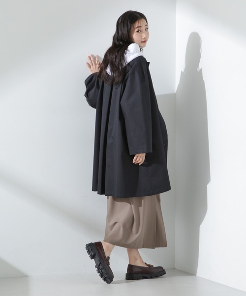 NANO universe（ナノ・ユニバース） ノーカラーコート コート 撥水