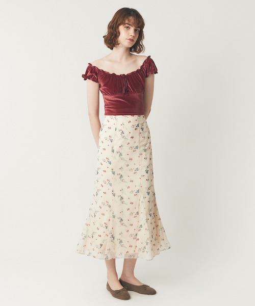 DEICY（デイシー） スカート シアーシフォンフラワースカート