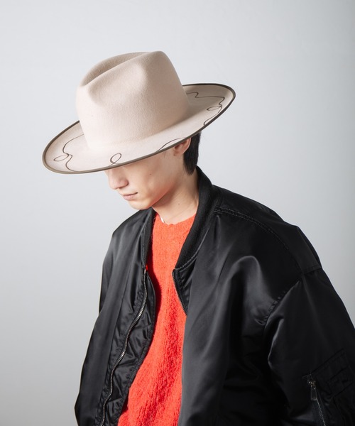 INDIETRO ASSOCIATION 帽子 ハット Rabbit Fur Long Brim Hat / ファー