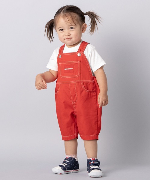 MIKI HOUSE（ミキハウス） サロペット オーバーオール カラバリ6分丈