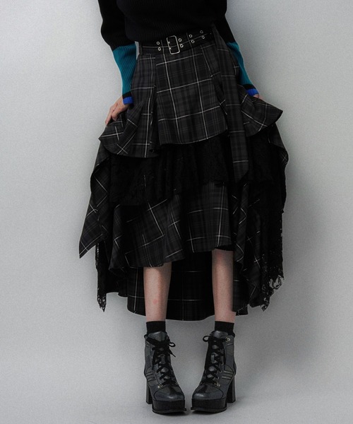 HARE（ハレ） スカート タータンチェックティアードスカート(HARE
