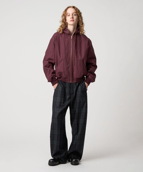 6 スラックス パンツ 「6(ROKU)」チェック カーブ パンツ レディース