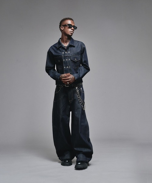 ANDER HUNK デニムジャケット gジャン Studs Design Rigid Denim