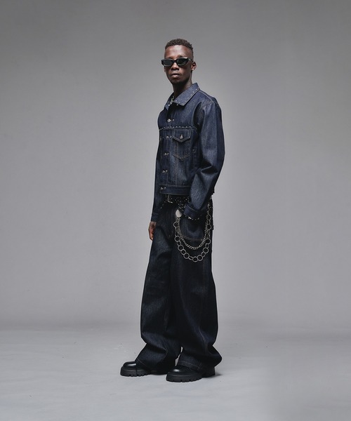 ANDER HUNK デニムジャケット gジャン Studs Design Rigid Denim