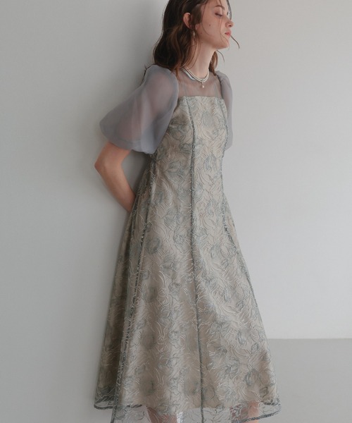 Dorry Doll（ドリードール） ドレス ニュアンスフラワーレースドレス