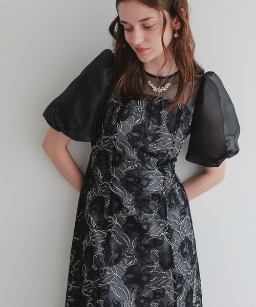 Dorry Doll（ドリードール） ドレス ニュアンスフラワーレースドレス