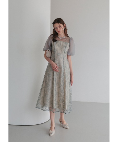 Dorry Doll（ドリードール） ドレス ニュアンスフラワーレースドレス