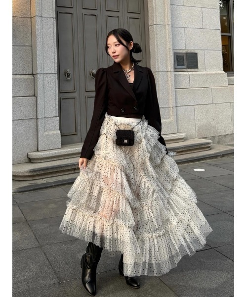 Darich（ダーリッチ） スカート ボリュームアシメチュールロング