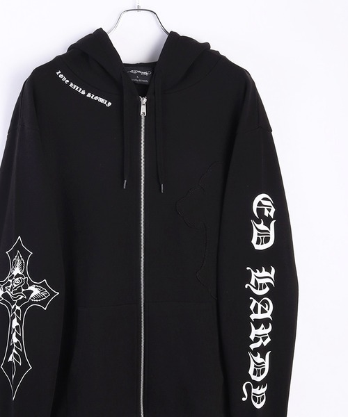 Ed Hardy（エド・ハーディー） パーカー 長袖 フルZIPパーカー メンズ