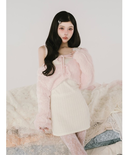 Darich（ダーリッチ） ワンピース ケーブルニットソーセットミニ