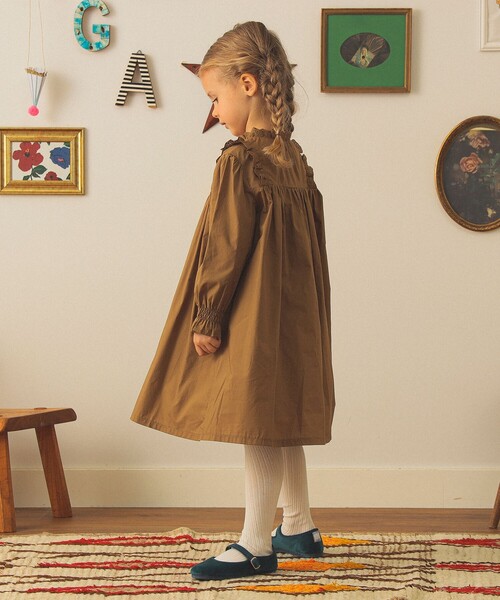 こども ビームス ワンピース レースカラー タイプライター ワンピース