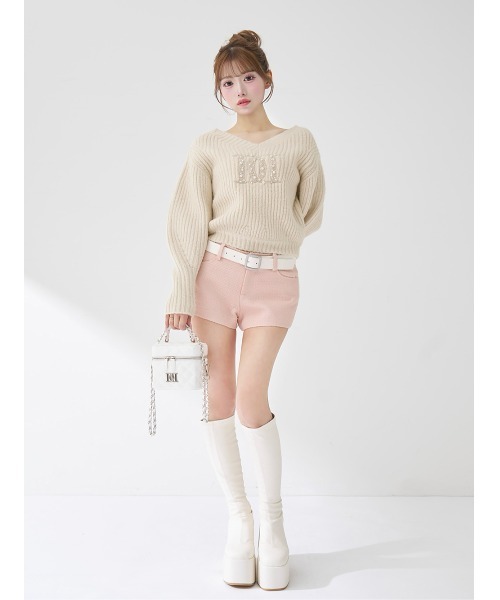 Darich（ダーリッチ） ニット セーター ファンシービーズDDロゴ