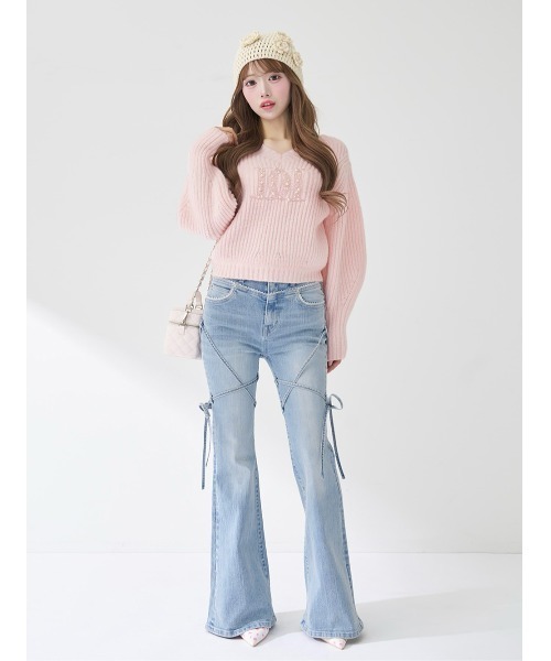 Darich（ダーリッチ） ニット セーター ファンシービーズDDロゴ