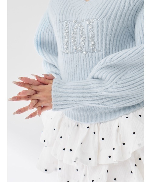 Darich（ダーリッチ） ニット セーター ファンシービーズDDロゴ