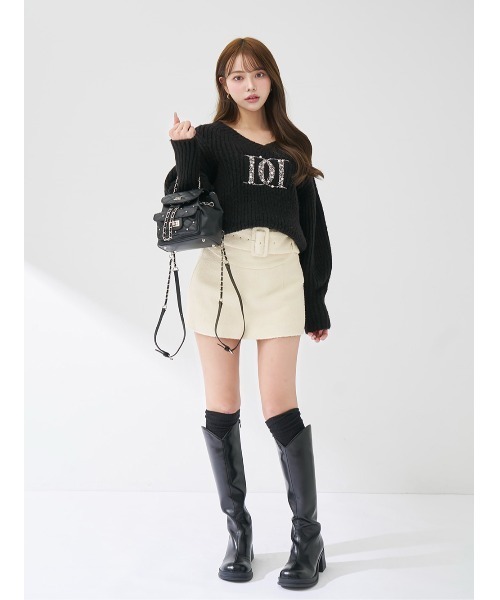 Darich（ダーリッチ） ニット セーター ファンシービーズDDロゴ