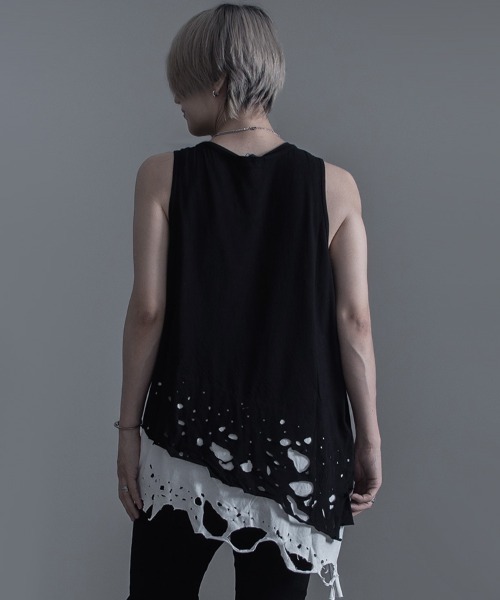 NOVESSEL タンクトップ A'GEM/9 × .kom「NOVESSEL/ノベセル」ダメージ