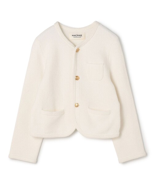 MACPHEE（マカフィー） ジャケット ノーカラージャケット モスライク