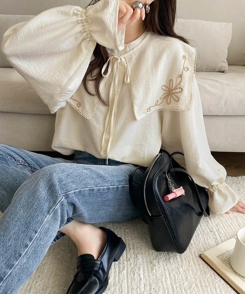 mily bilet ブラウス シャツ 「mily bilet」クラシカルさとモダンさを