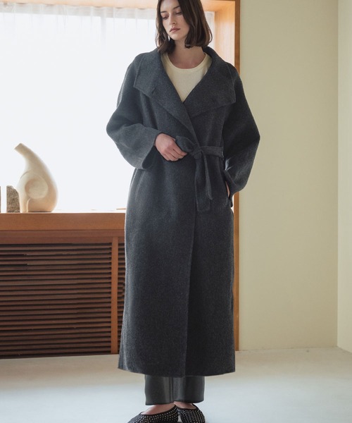 ELFRANK コート チェスターコート 「ウール100％」ビッグカラー ロング