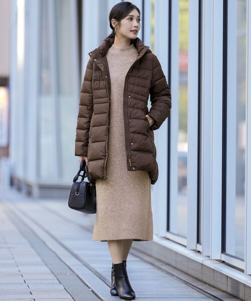 希少美品】マックスアンドコー ブラウン ロングダウンコート ダブル