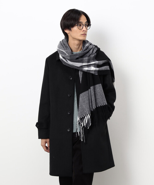 COMME CA ISM（コムサイズム） ストール マフラー ツイル チェック柄