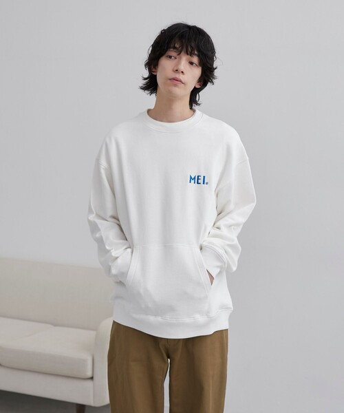 MEI（メイ） トレーナー スウェット 別注 裏毛ロゴクルーネック