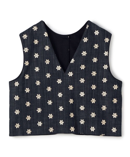 TOMORROWLAND collection ベスト ジレ ドレフルールデニム フロン