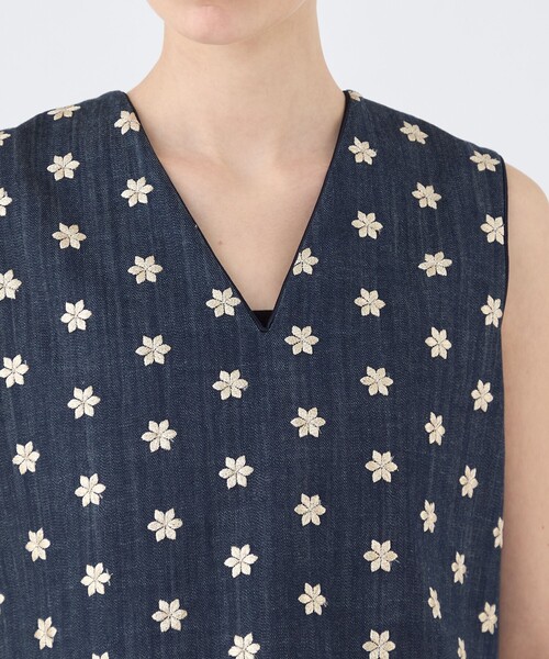 TOMORROWLAND collection ベスト ジレ ドレフルールデニム フロン